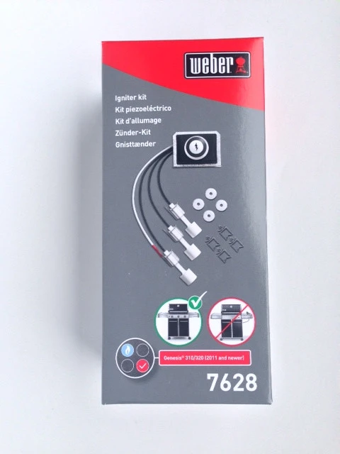 7628 Weber Ignitor Kit, Genesis 310/320 (Front Mounted Controls) 3 7628 Weber Ignitor Kit, Genesis 310/320 (Front Mounted Controls)