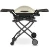 Weber Q2000 Portable Propane Gas Grill With Side Tables On Scissor Cart (WEB-53060001-WEB-6557) -Weber web 53060001 web 6557 a 05 22