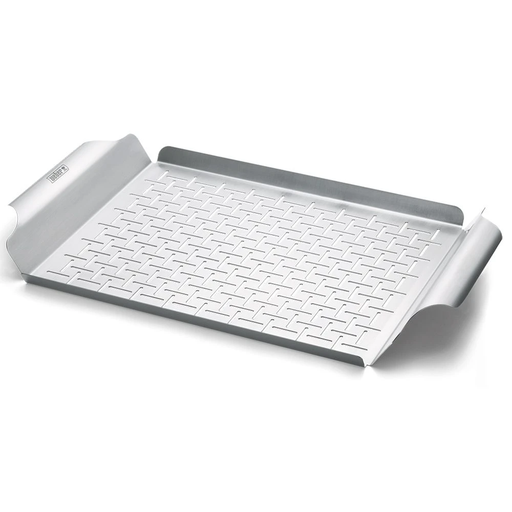 Weber Stainless Steel Deluxe Grilling Pan, 17.4x11.8-Inch (WEB-6435) 3 Weber Stainless Steel Deluxe Grilling Pan, 17.4x11.8-Inch (WEB-6435)