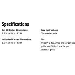 Weber Rib Rack (WEB-6605) -Weber web 6605 spec a 05 22