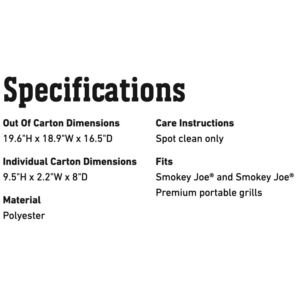 Weber Premium Carry Bag For Smokey Joe Portable Grills (WEB-7154) 4 Weber Premium Carry Bag For Smokey Joe Portable Grills (WEB-7154) - Image 2