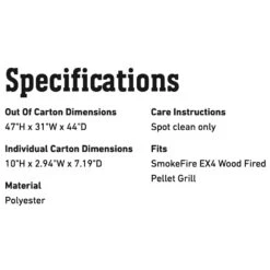 Weber Premium Grill Cover For SmokeFire EX4 Grill (WEB-7190) -Weber web 7190 spec a 05 22