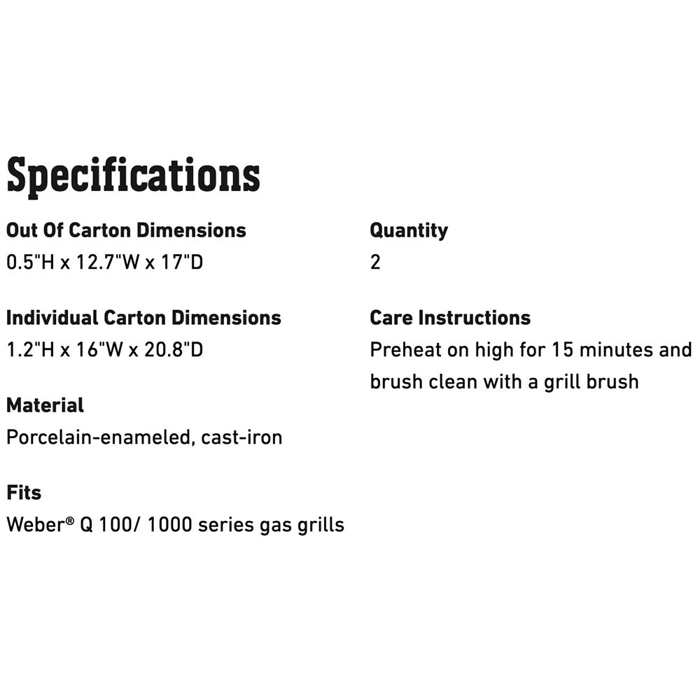 Weber Grates For Q 200/2000 Series Grills (WEB-7645) 4 Weber Grates For Q 200/2000 Series Grills (WEB-7645) - Image 3