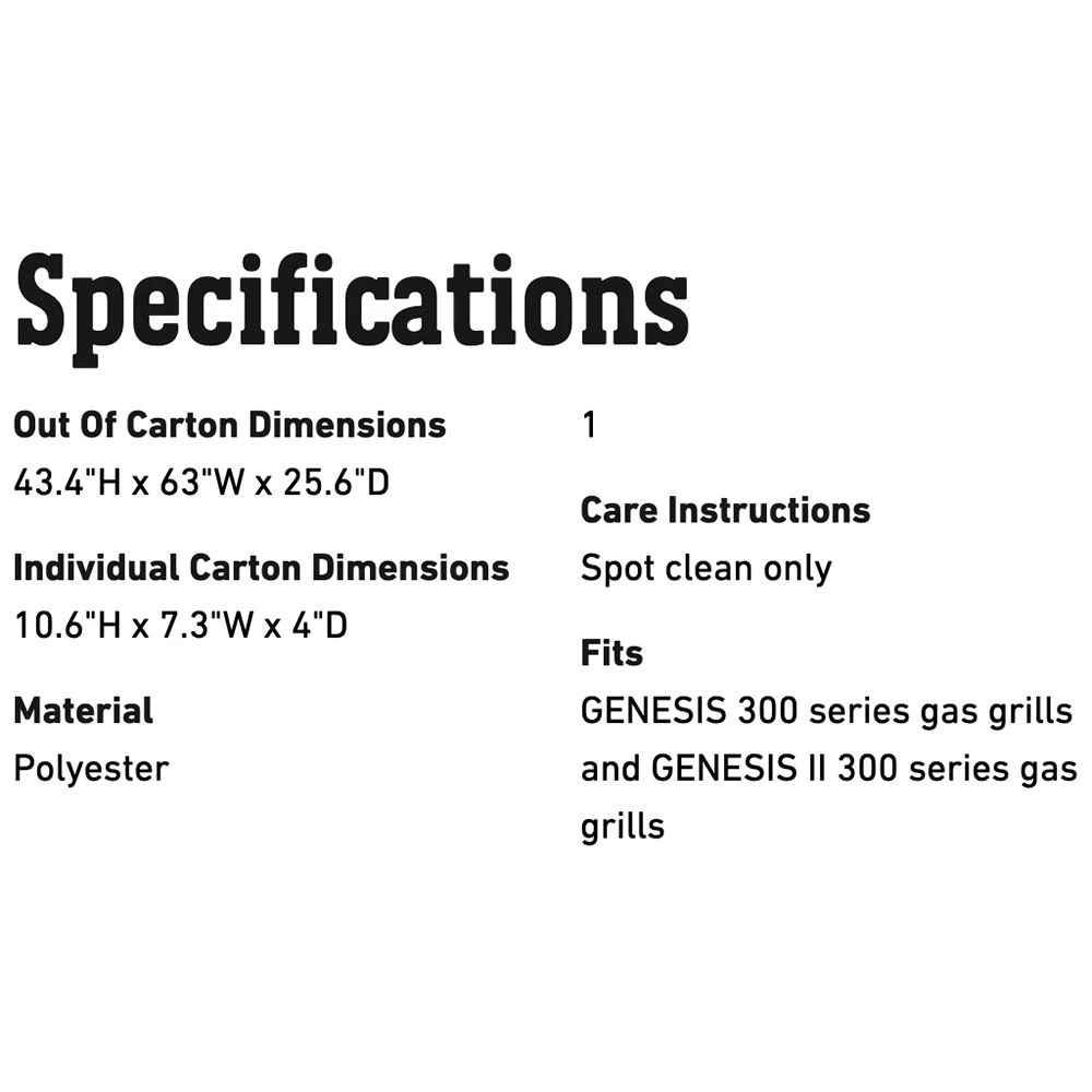 Weber Premium Grill Cover For Genesis 300 Series Grills (WEB-7757) 6 Weber Premium Grill Cover For Genesis 300 Series Grills (WEB-7757) - Image 4