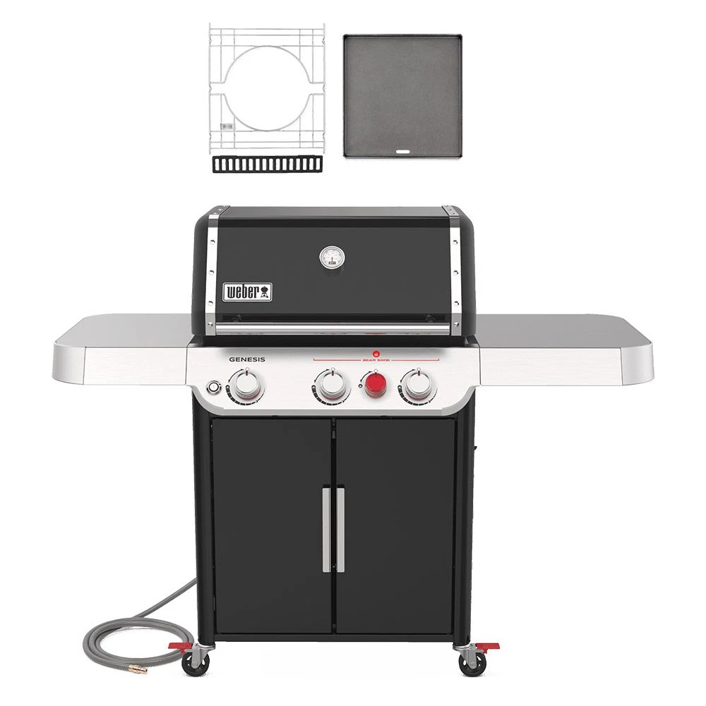 Weber Genesis 3-Burner Freestanding Gas Grill With Crafted Griddle 3 Weber Genesis 3-Burner Freestanding Gas Grill With Crafted Griddle